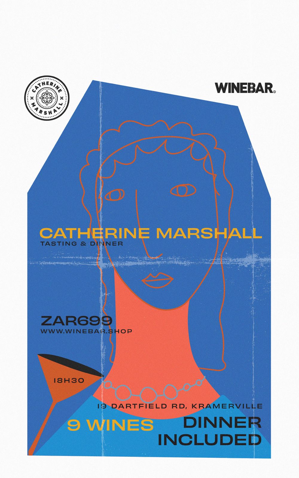 Catherine Marshall Tasting & Dinner – Thurs 25 Jul