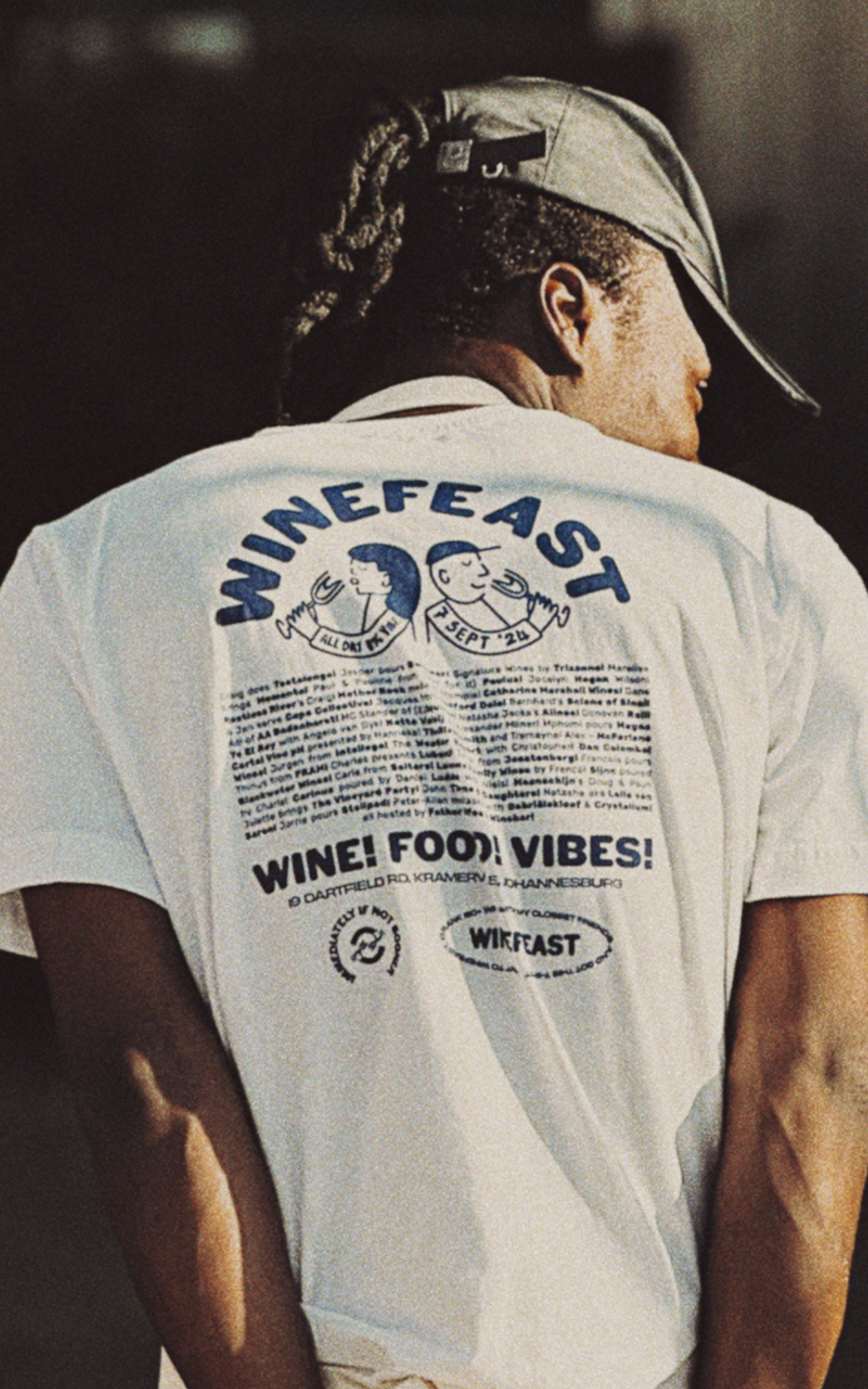 Winefeast Line-up Box Tee in Blue